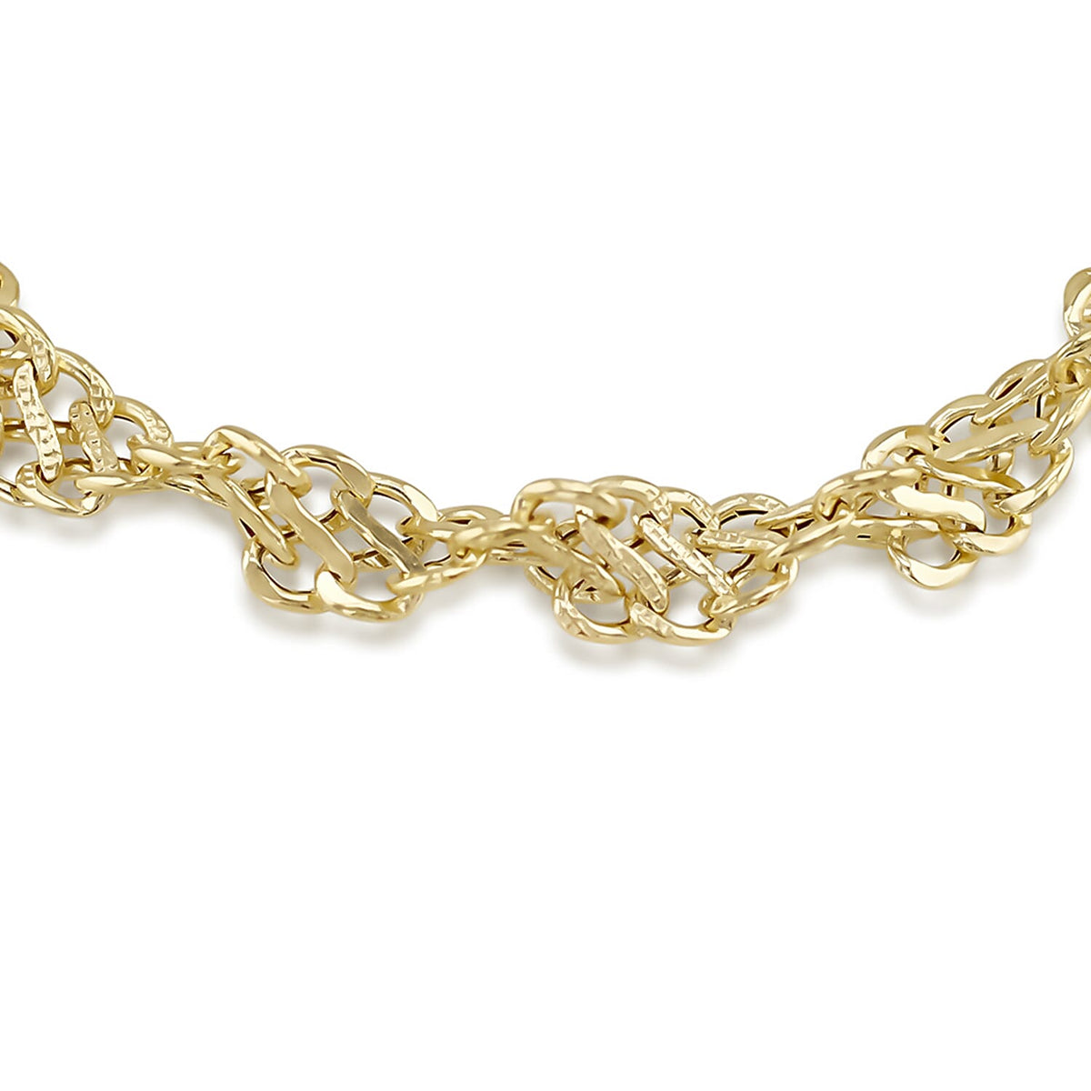 9K Yellow Textured Twist Curb 7.5 Inch 7159842 1