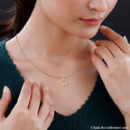 9K Yellow & White Gold Open Heart Pendant
