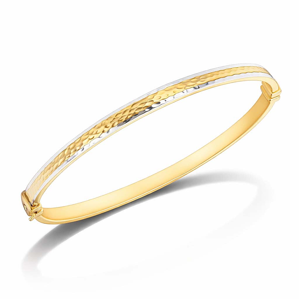 9K Yellow and White Gold Bangle 8376233 0