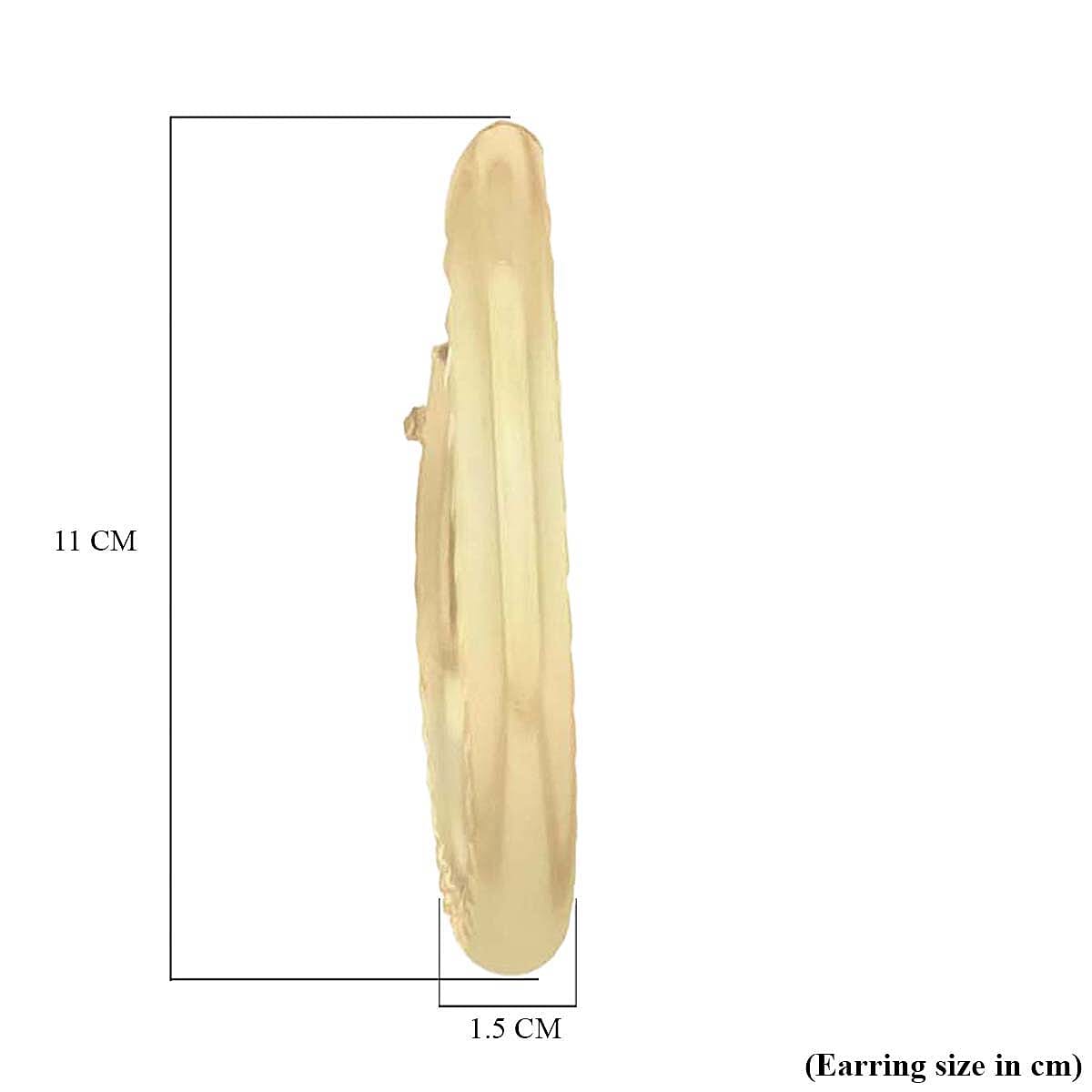 9k Yellow Gold Diamond Cut Sleeper  Earrings 6092907 6