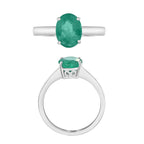 A  Zambian Emerald  Solitaire Ring in Platinum Overlay Sterling Silver 1.80 ct  1.860  Ct.