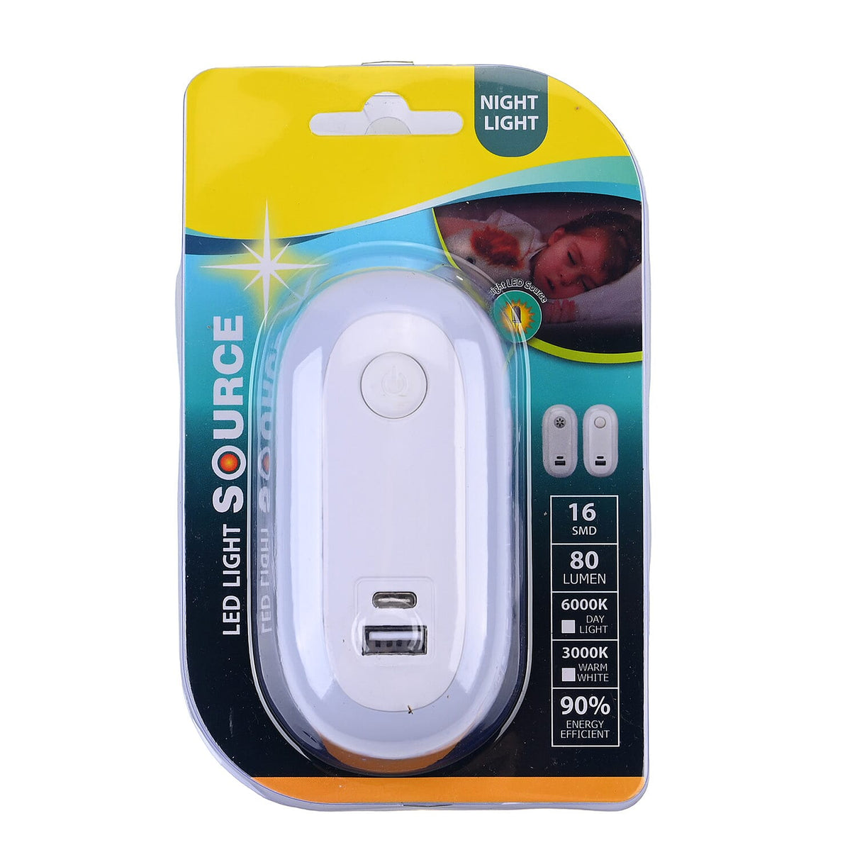A94 USB LED Night Light - Charger - White 7745510 6
