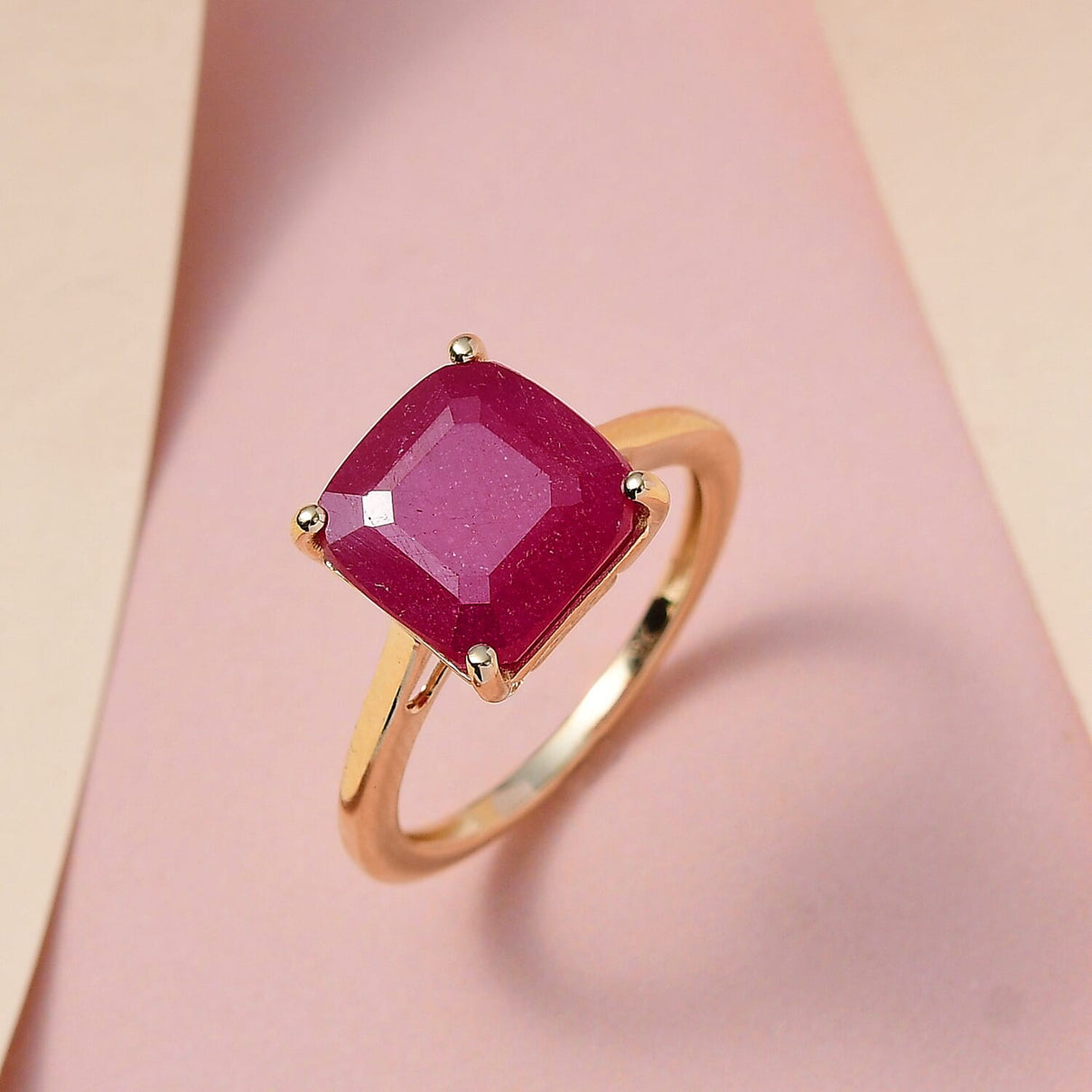 Niassa Ruby Solitaire Ring in 9K Yellow Gold 7364477 3