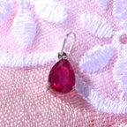 African Ruby Solitaire Pendant in Sterling Silver 1.50 Ct.