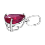 African Ruby Solitaire Pendant in Sterling Silver 1.50 Ct.