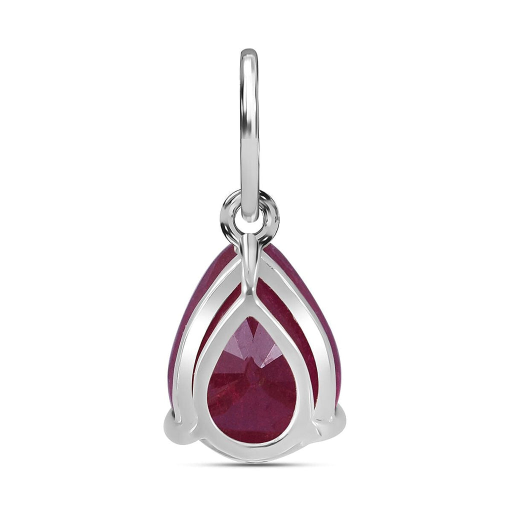 African Ruby Solitaire Pendant in Sterling Silver 1.50 Ct.