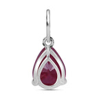 African Ruby Solitaire Pendant in Sterling Silver 1.50 Ct.