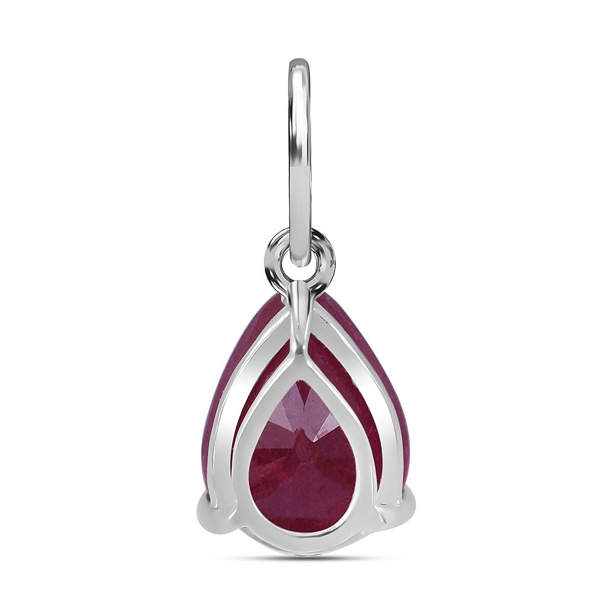 African Ruby Solitaire Pendant in Sterling Silver 1.50 Ct. 7631613 5