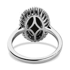 Ammolite and Diamond Ring in Platinum Overlay Sterling Silver 2.46 Ct.