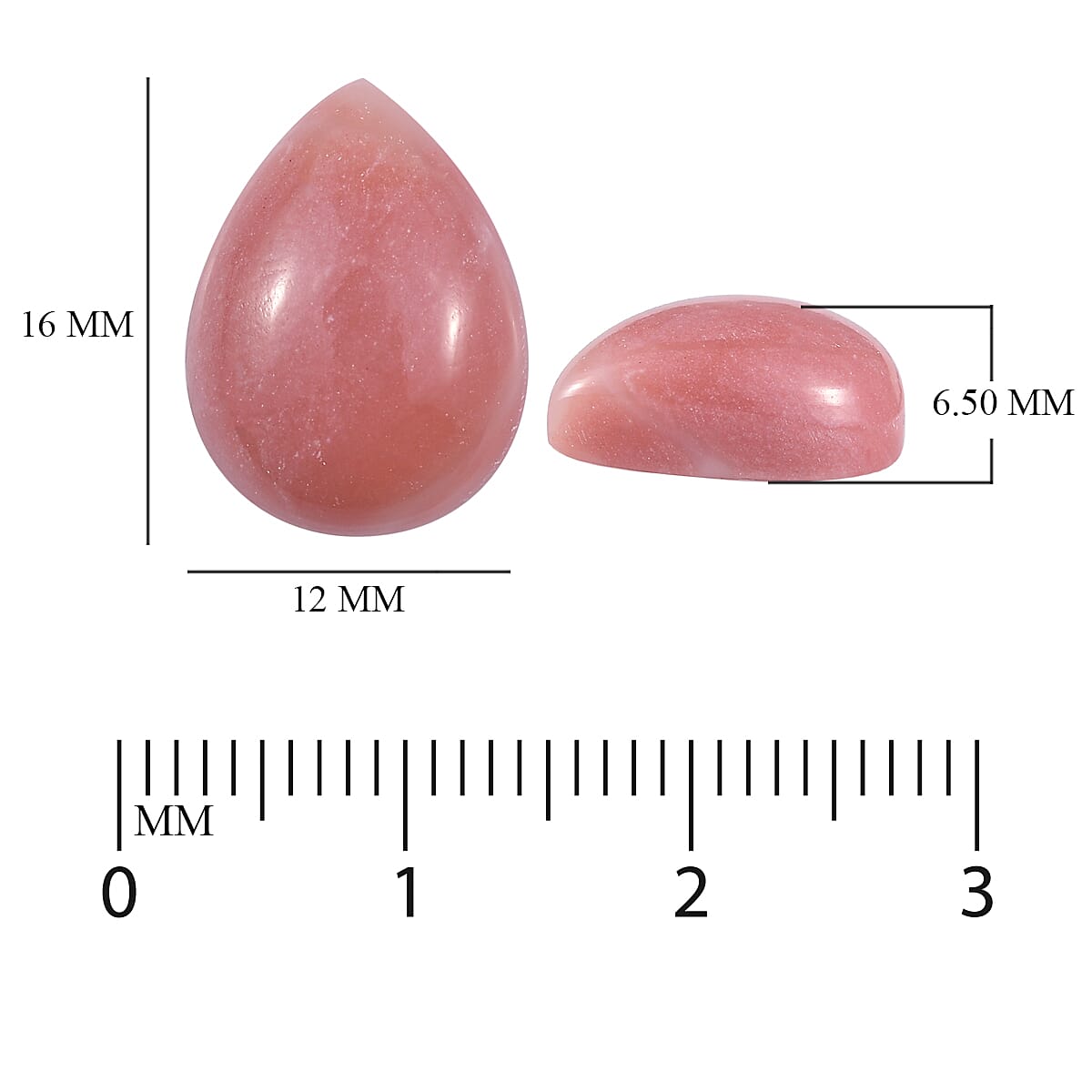 AA Peach Opal Pear 16x12 mm 6.55 Ct. 6191870 3