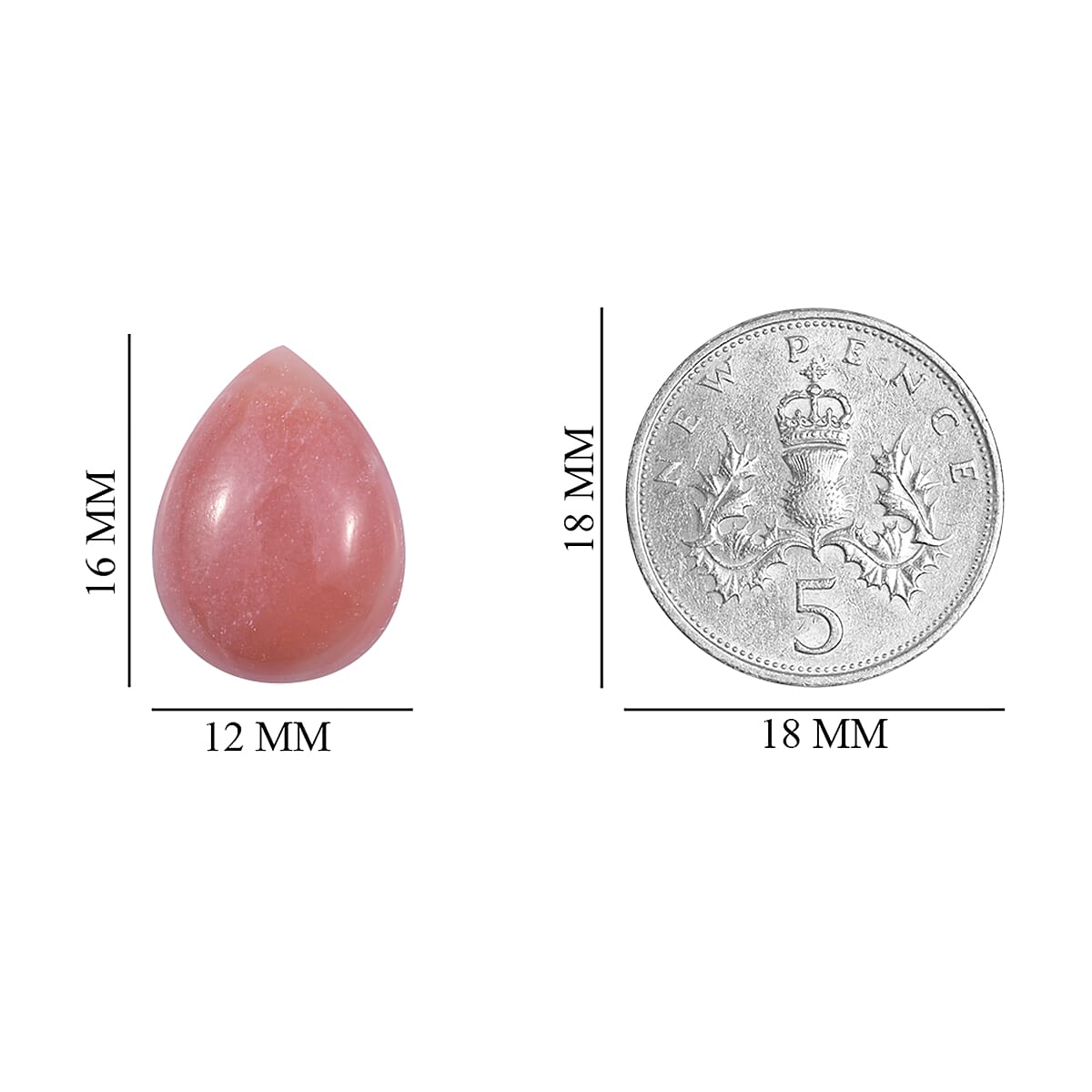 AA Peach Opal Pear 16x12 mm 6.55 Ct. 6191870 4