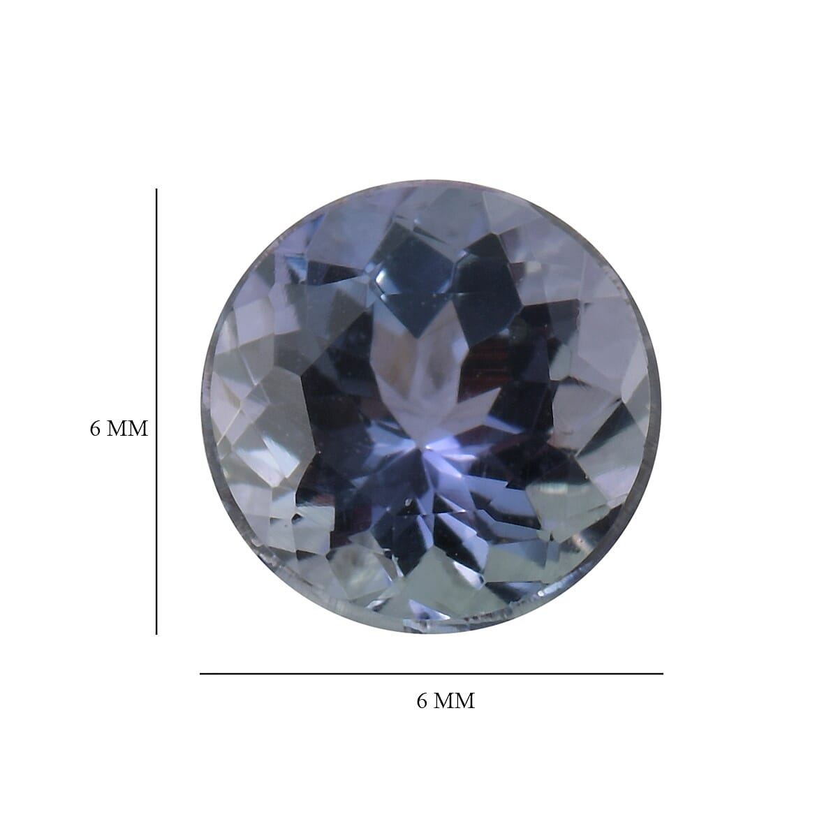 AA Peacock Tanzanite Round 6 Faceted 0.78 CtsÂ  6050294 4