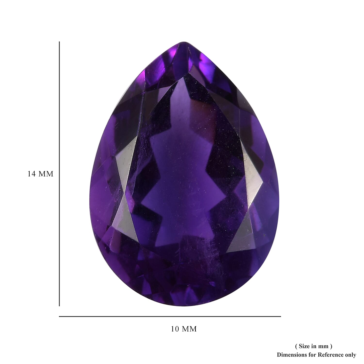 AAA African Amethyst Pear 14.22x10.19x6.86 Faceted 4.23 Cts 6050088 4