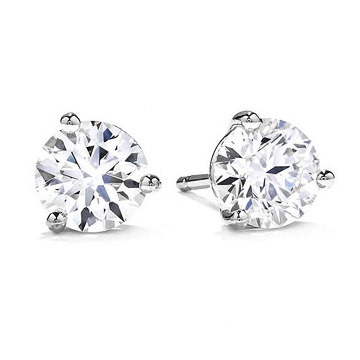 AAA Cubic Zirconia Stud Earrings in 14K White Gold 7529922 0