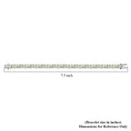 AAA Ethiopian Opal Tennis Bracelet (Size - 7)  Rhodium Overlay Sterling Silver 13.42 Ct, Silver Wt. 12.56 Gms.