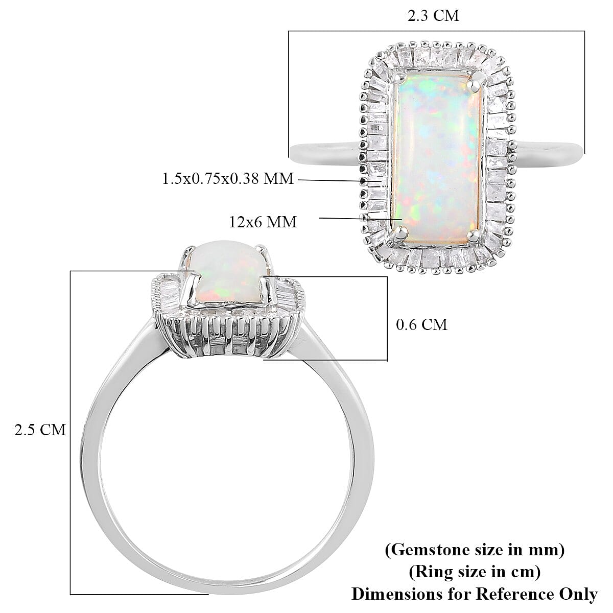 AAA Ethiopian Welo Opal and Diamond Halo Ring in Platinum Overlay Sterling Silver 2.22 Ct. 3828676 11
