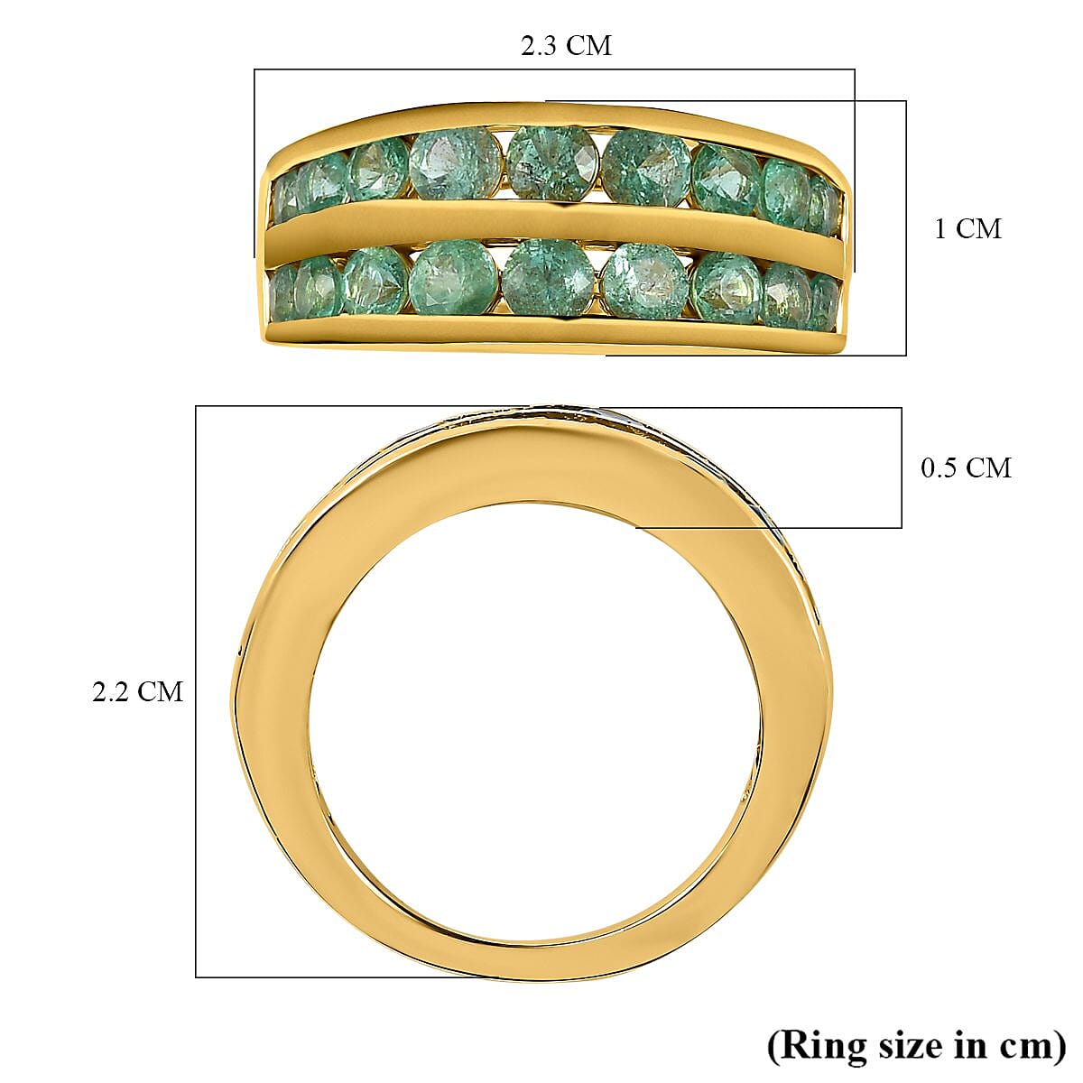 AAA Gemfields Emerald Ring in 18K Vermeil Yellow Gold Plated Sterling Silver 1.706 Ct, Silver Wt 5.15 Gms 7384063 10