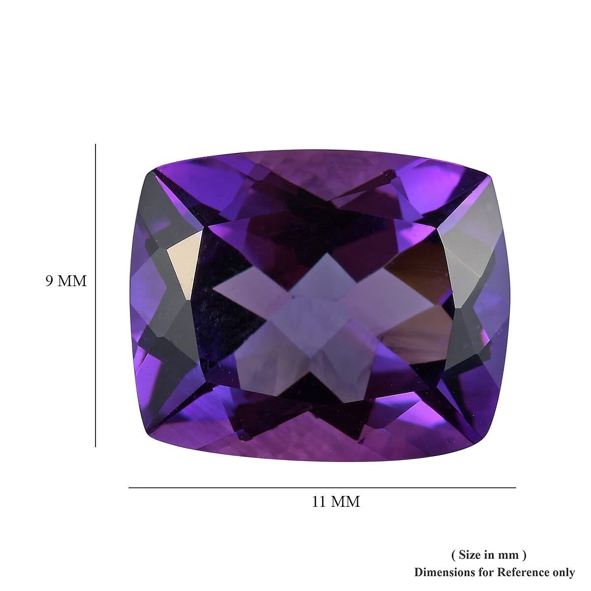 AAA Mashamba Amethyst Cushion 10.99x8.88x5.45 Faceted 3.30 Cts 6050134 4