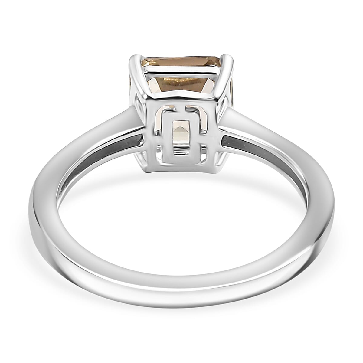 AAA Turkizite Asscher Cut Solitaire Ring in Rhodium Overlay Sterling Silver 2.00  Ct. 7965951 8