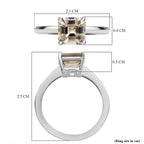 MEGA DAY EXCLUSIVE COMMISSION - AAA Turkizite Solitaire Ring in Rhodium Overlay Sterling Silver 2.00 Ct