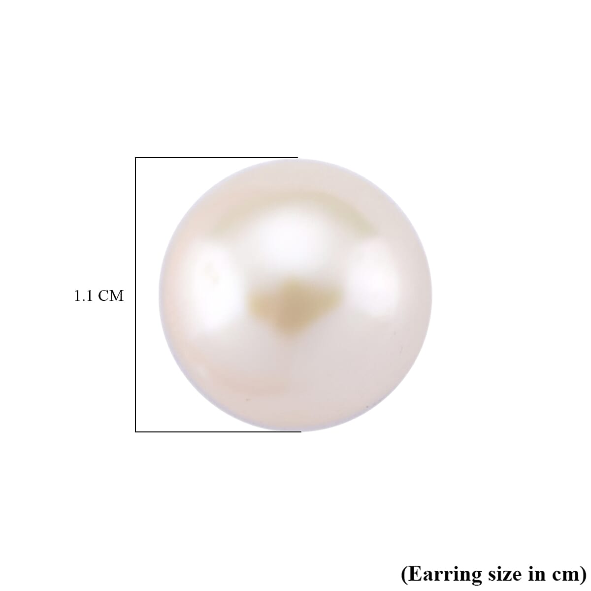 AAA White Edison Pearl Earring with Push Back in Rhodium Overlay Sterling Silver 16.48 Ct. 8191784 5