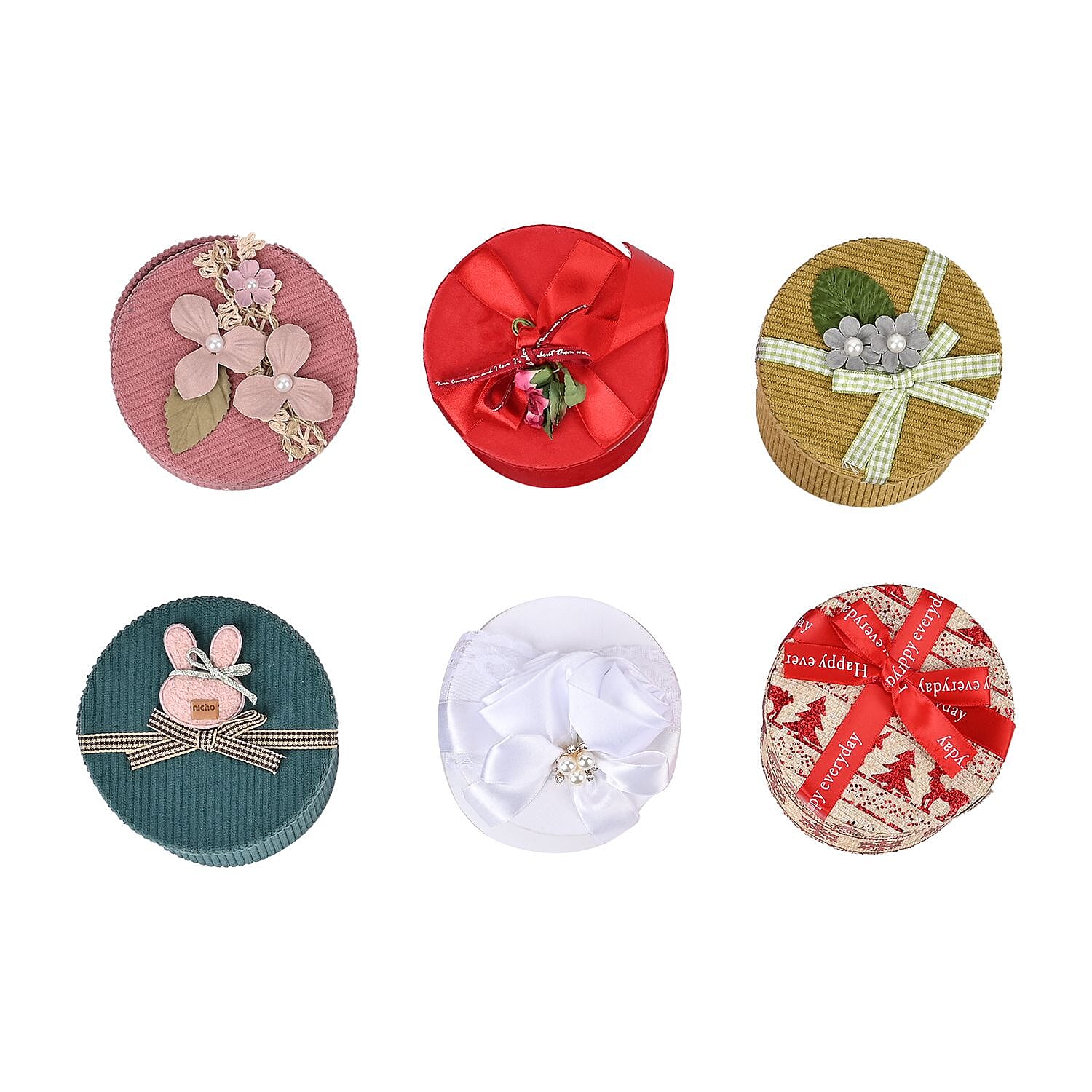 Set of 6 Pieces Round Gift Box 7567201 3