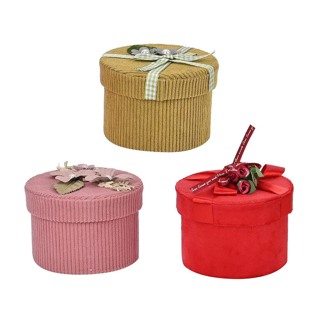 Set of 6 Piece Round Gift Box Multi