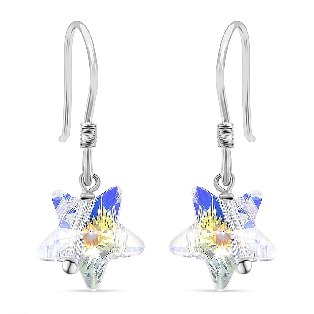 AB Swarovski Crystal Dangling Earring with J Hook Sterling Silver 7.03 Ct.