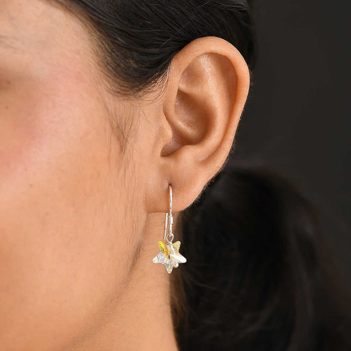 AB Swarovski Crystal Dangling Earring with J Hook Sterling Silver 7.03 Ct. 8116624 3
