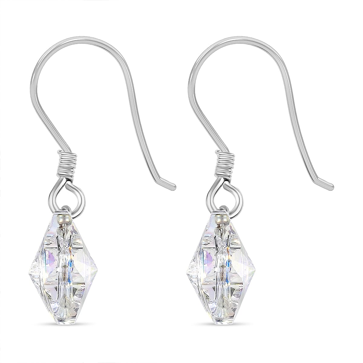 AB Swarovski Crystal Dangling Earring with J Hook Sterling Silver 7.03 Ct. 8116624 4