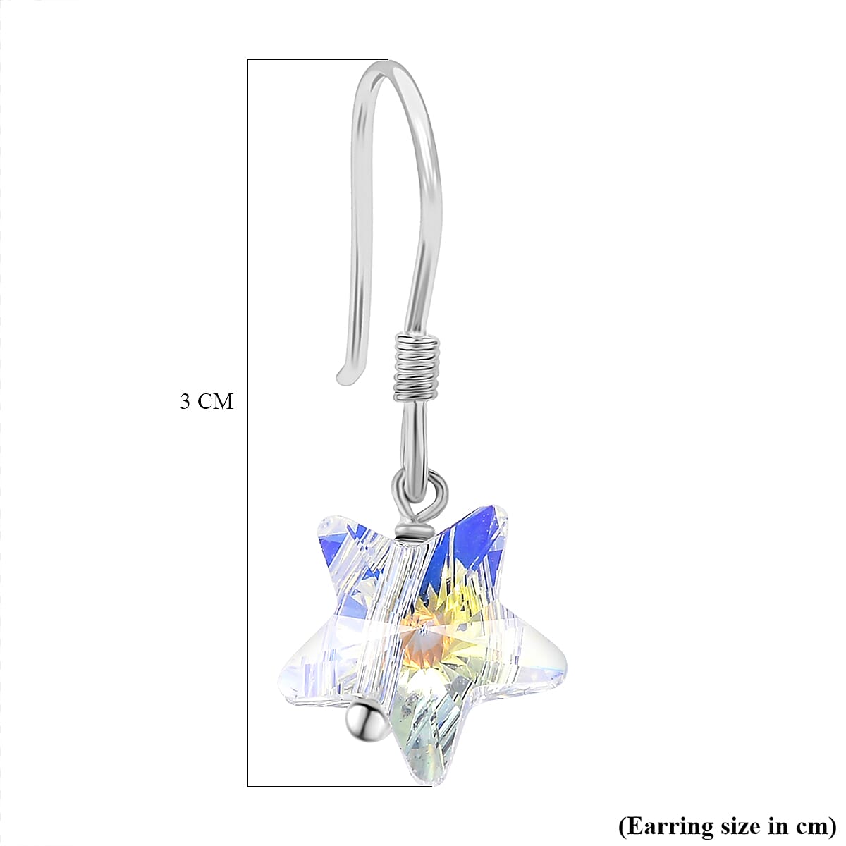 AB Swarovski Crystal Dangling Earring with J Hook Sterling Silver 7.03 Ct. 8116624 6