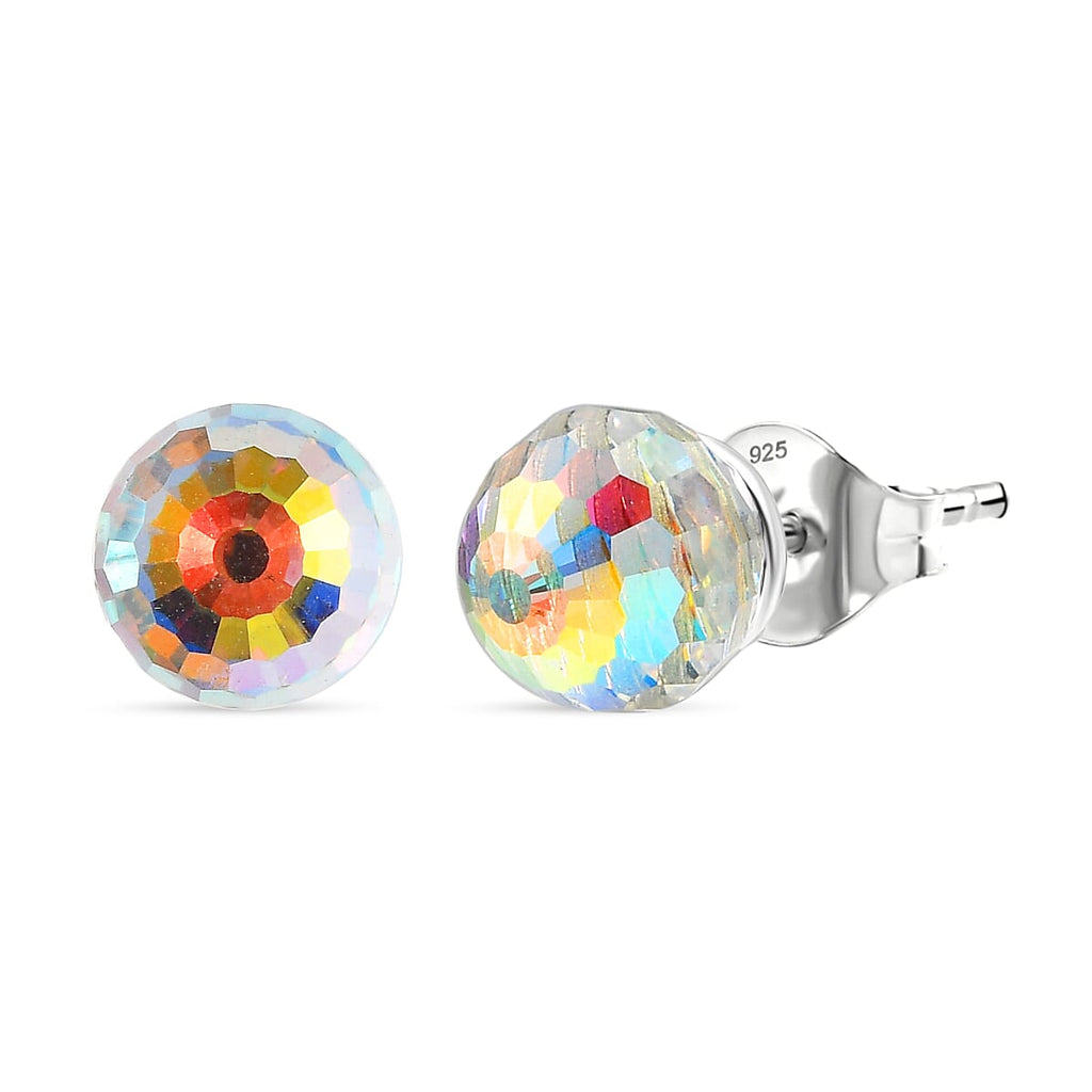 NY Closeout Deal AB Swarovski Crystal Earring Sterling Silver 6.66 Ct.