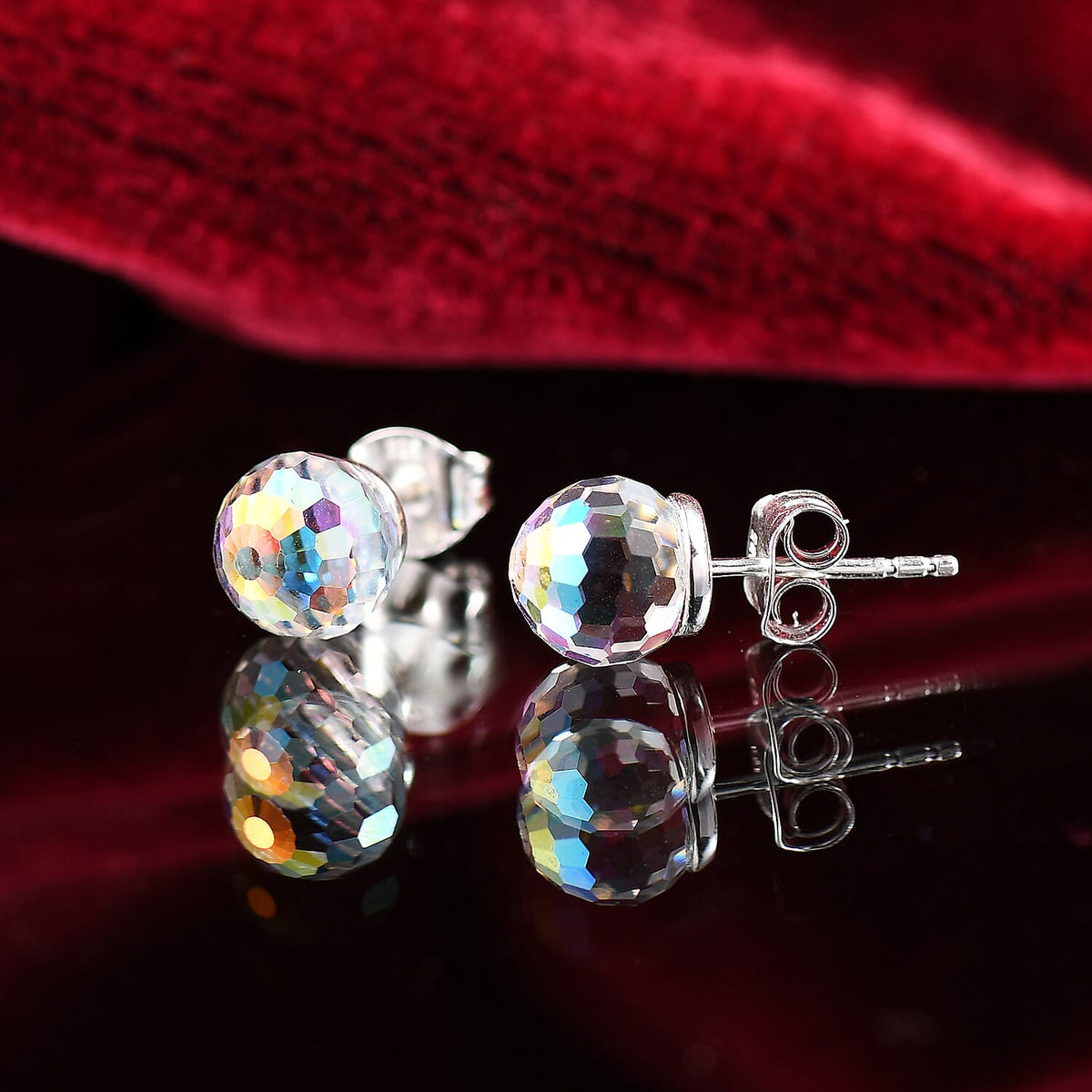 NY Closeout Deal AB Swarovski Crystal Earring Sterling Silver 6.66 Ct. 8124348 2