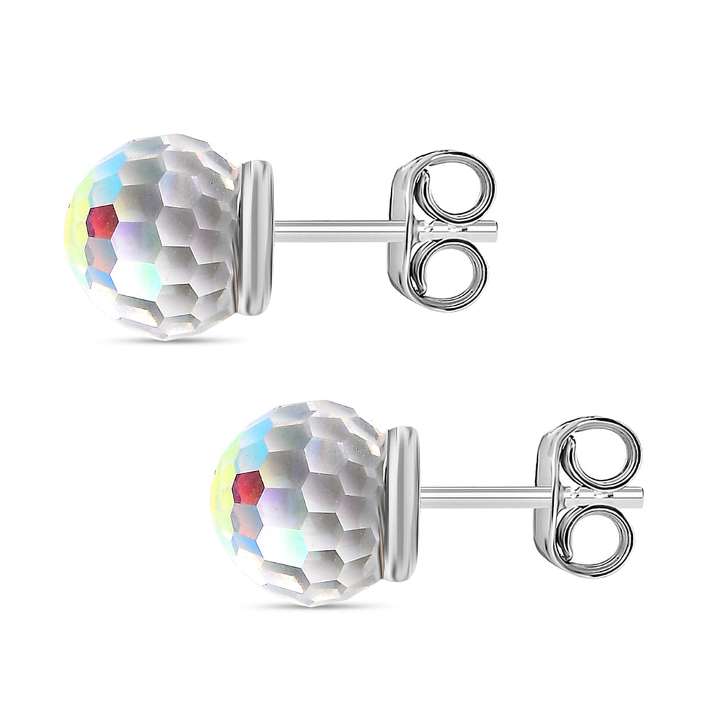NY Closeout Deal AB Swarovski Crystal Earring Sterling Silver 6.66 Ct.