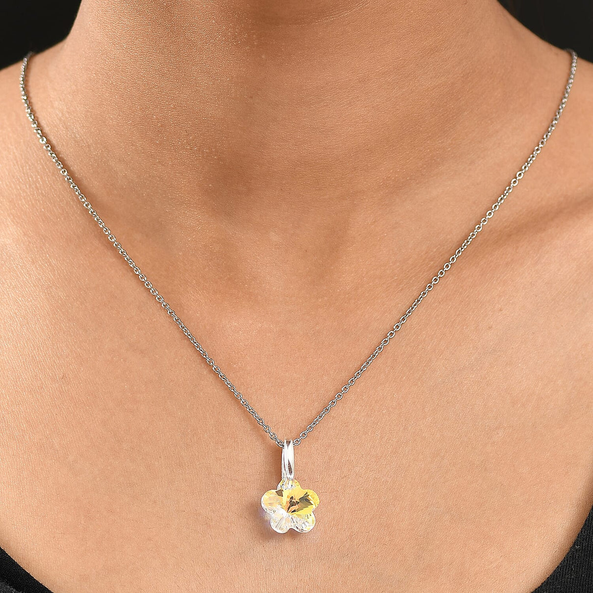 AB Swarovski Crystal Pendant with Chain (Size 20) 6.45 Ct. 4380396 2