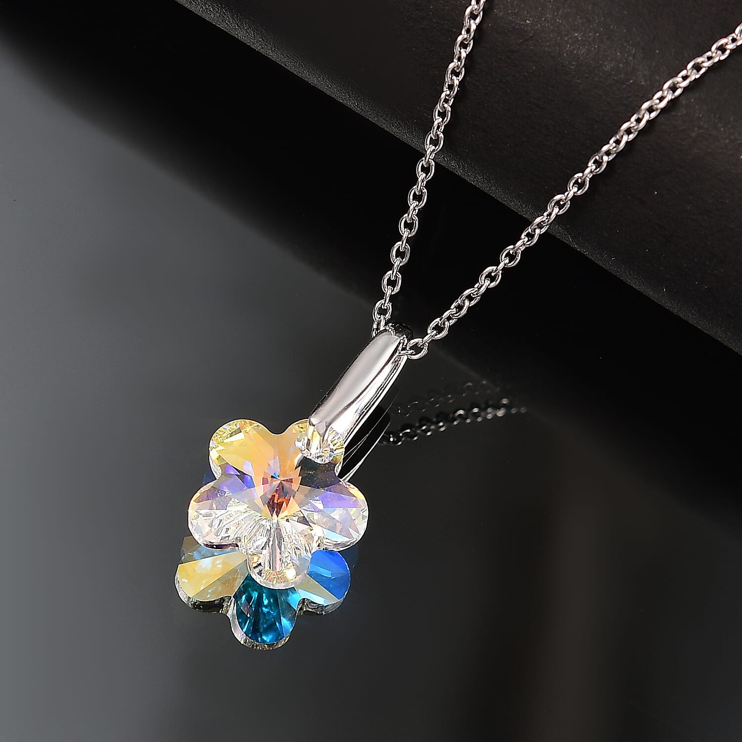 AB Swarovski Crystal Pendant with Chain (Size 20) 6.45 Ct. 4380396 3