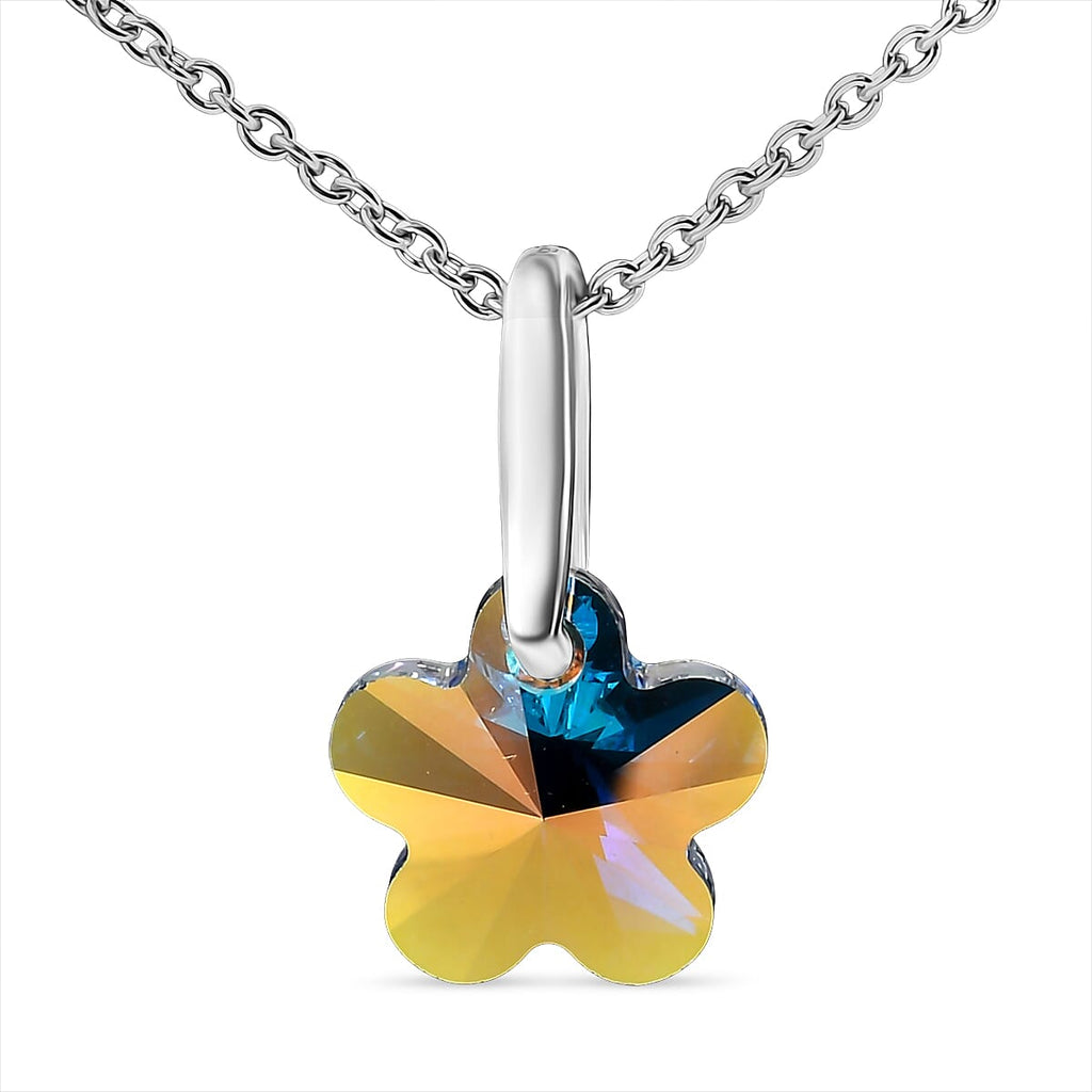 AB Swarovski Crystal Pendant with Chain (Size 20) 6.45 Ct.