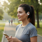 AEMAi-PRO14 Bluetooth Earbuds (BT5.4) with LED Display, 5-6 Hour Talk Time - Type-C Charging - White