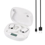 AEMAi-PRO14 Bluetooth Earbuds (BT5.4) with LED Display, 5-6 Hour Talk Time - Type-C Charging - White