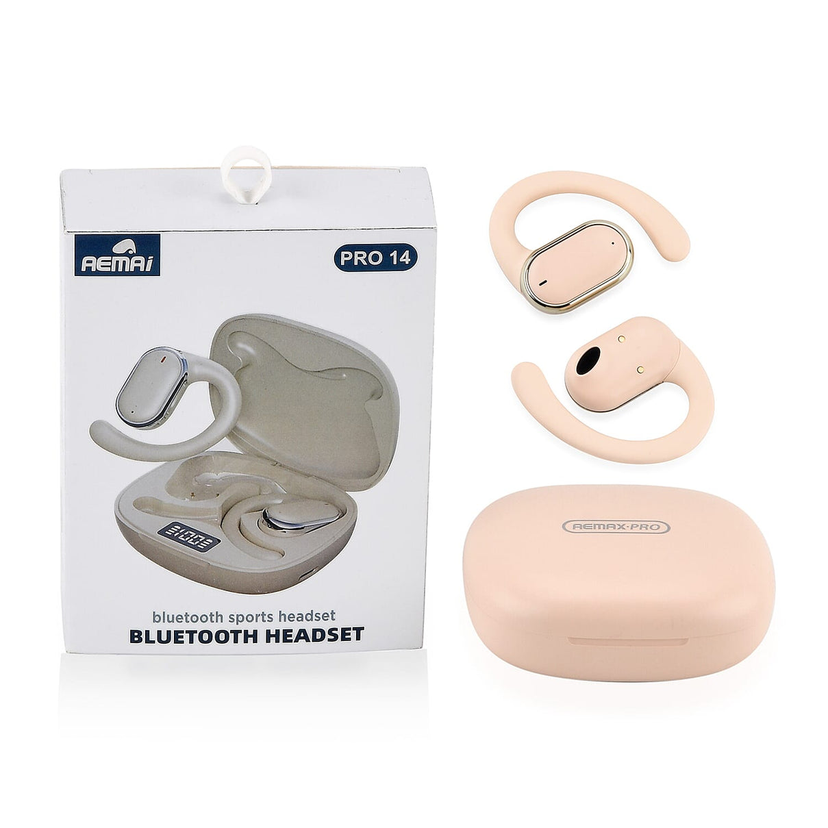 AEMAi-PRO14 Bluetooth Earbuds (BT5.4) with LED Display, 5-6 Hour Talk Time - Type-C Charging - Black 8245128 0