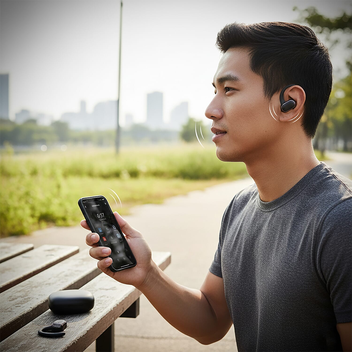 AEMAi-PRO14 Bluetooth Earbuds (BT5.4) with LED Display, 5-6 Hour Talk Time - Type-C Charging - Black V32348919 2