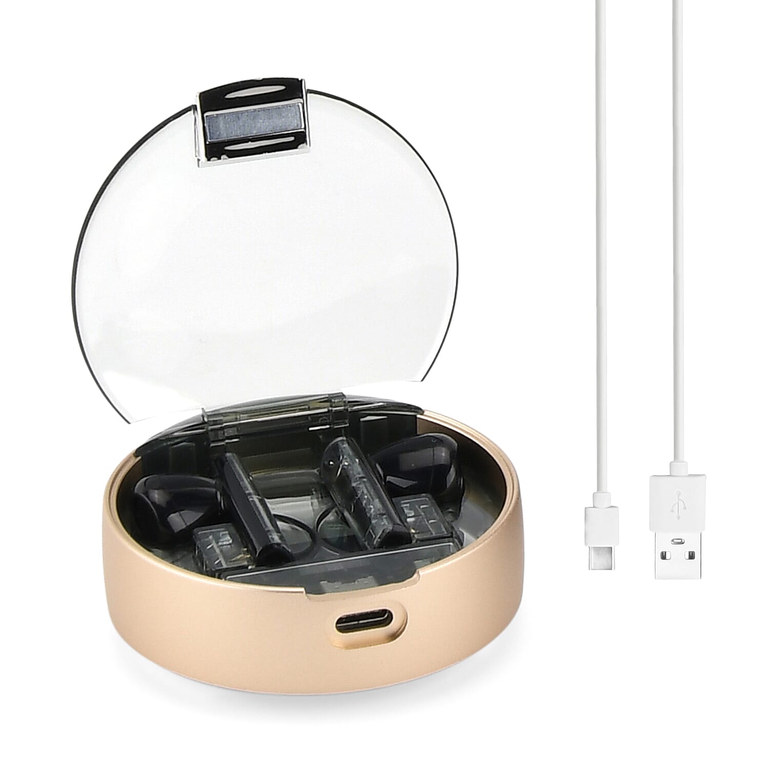 AEMAi-PRO45 Bluetooth V5.3 Earphones - 4-5 Hour Talk Time, 13mm Titanium Speaker - Type-C Charging - Gold 8245076 4