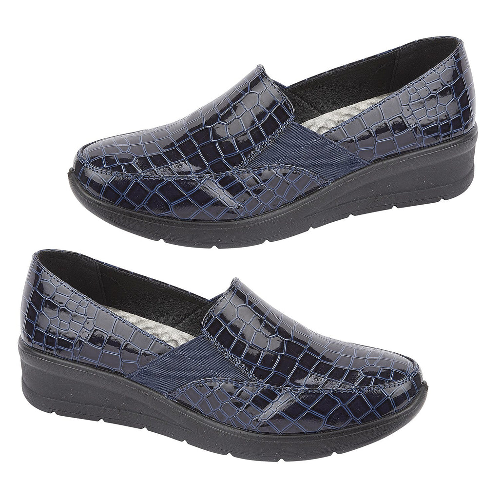 Ladies Shoe (Size 3) - Navy Croc