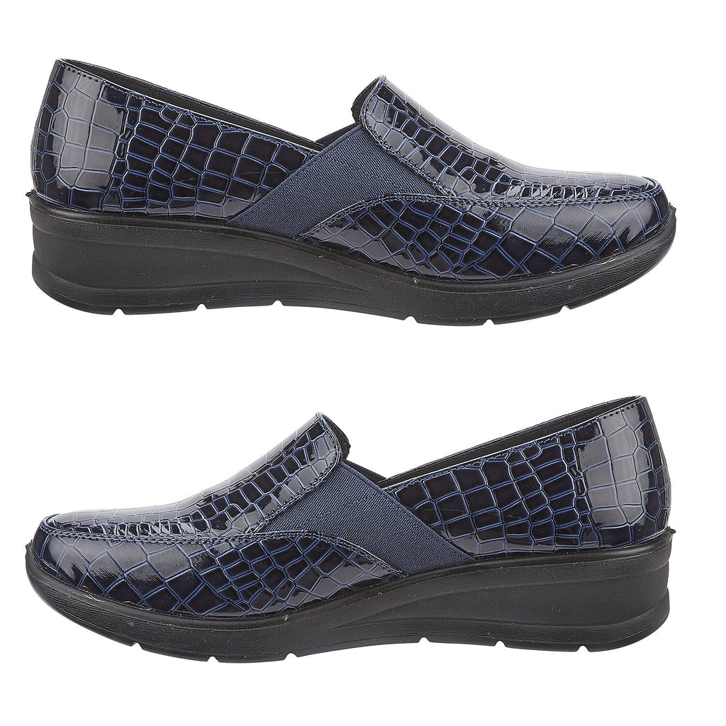 Ladies Shoe (Size 3) - Navy Croc