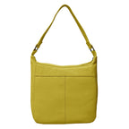 ASSOTS LONDON Bianca Genuine Pebble Grain Leather Slouchy Hobo Bag (Size 23x31x18cm) - Yellow