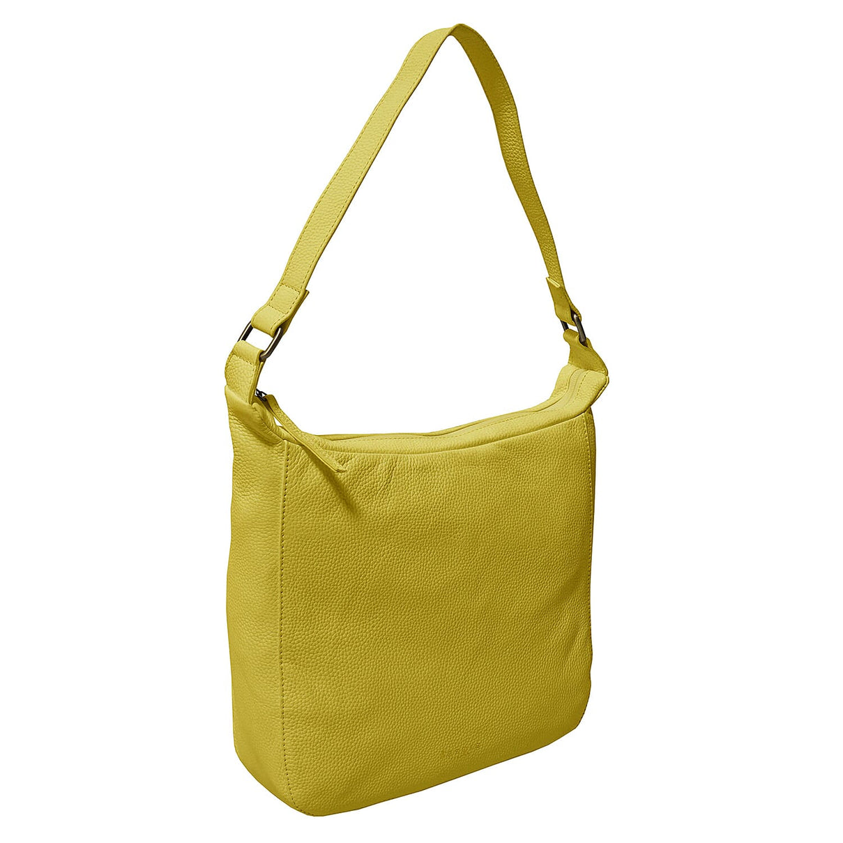 Assots London Bianca Genuine Pebble Grain Leather Slouchy Hobo Bag - Yellow 6083371 3