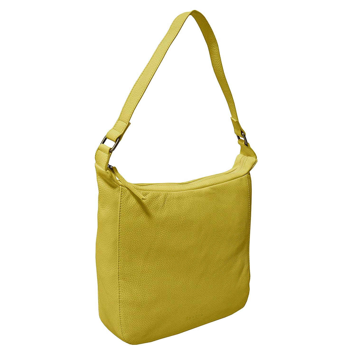 Assots London Bianca Genuine Pebble Grain Leather Slouchy Hobo Bag - Yellow 6083371 3