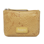 ASSOTS LONDON Denise 100% Genuine Leather Card - Coin Purse (Size 13x9 Cm) - Mustard