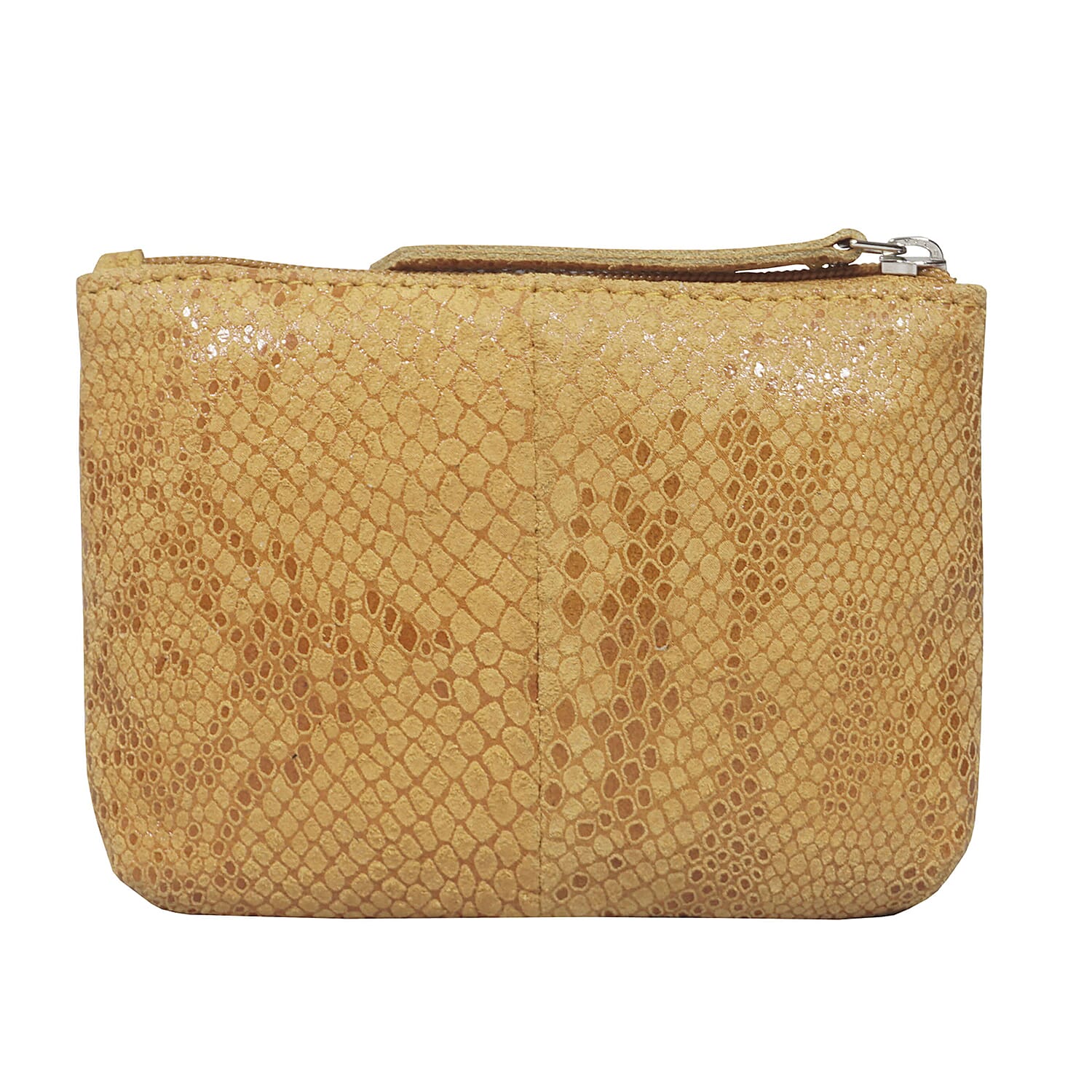 Assots London Denise 100% Genuine Leather Snakeskin Pattern Card and Coin Purse - Mustard 7084562 1