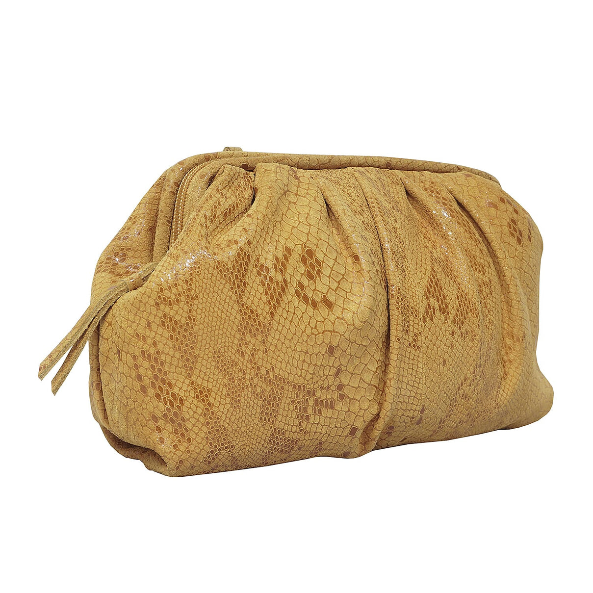 Assots London Genuine Leather Croc Pattern Crossbody Bag - Mustard 6272582 5
